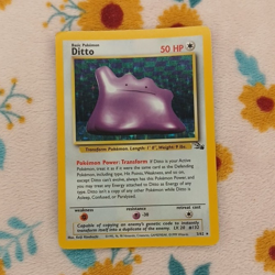 Wizards Ditto Fossil 3/62 Holo Rare Holo 50 HP Pokemon TCG EN 1999 - Image 1