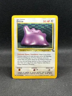 Ditto 3/62 Fossil Holo Pokemon TCG MP 1999 Wizards Of The Coast - Image 1