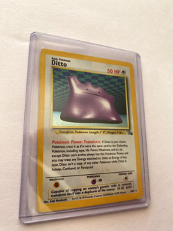 Ditto RARE HOLO 3/62 Fossil WOTC 1999 Pokemon Card TCG - Image 2