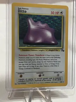 Pokemon TCG Ditto Fossil 3/62 Holo Unlimited Holo Rare 1999 WOTC - Image 3