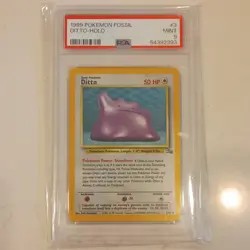 Wizards of the Coast Pokemon TCG Fossil Ditto 3/62 Holo English 1999 PSA 9 - Image 1