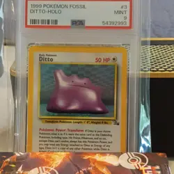 Wizards of the Coast Pokemon TCG Fossil Ditto 3/62 Holo English 1999 PSA 9 - Image 2