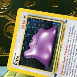 Pokemon TCG 1st Edition Ditto Holo Rare 3/62 1999 Vintage Fossil LP - - Image 3