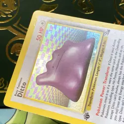 Pokemon TCG 1st Edition Ditto Holo Rare 3/62 1999 Vintage Fossil LP - - Image 4
