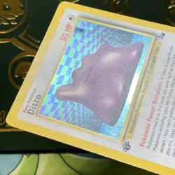 Pokemon TCG 1st Edition Ditto Holo Rare 3/62 1999 Vintage Fossil LP - - Image 5
