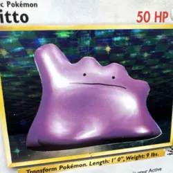 Pokemon tcg Ditto Fossil Holo Rare Unlimited 3/62 50 HP English 1999 - Image 2