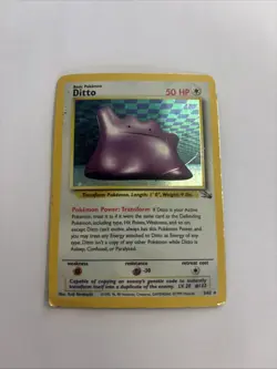 Pokemon TCG Ditto Fossil holo 3/62 1999 - Image 1