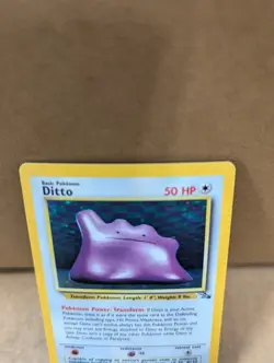Pokemon TCG Ditto Fossil 3/62 Holo 1999-2000 Wizards Base Set Copyright Holo - Image 4