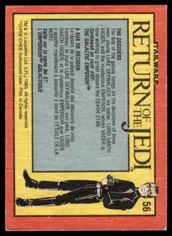 1983 O-Pee-Chee *C* Star Wars Return of the Jedi #56 - Image 2