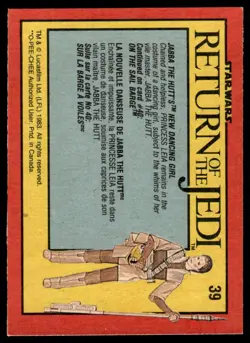 1983 O-Pee-Chee Star Wars Return of the Jedi #39 - Image 2