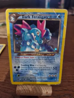 Pokemon TCG Dark Feraligatr 5/105 - English Neo Destiny Holo Rare Card HP (poor) - Image 1