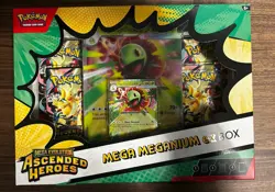 Pokemon TCG - Mega Evolution Ascended Heroes Meganium Mega EX Box New and Sealed - Image 1
