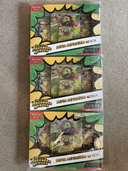 Pokemon TCG - Mega Evolution Ascended Heroes Meganium Mega EX Box New and Sealed - Image 1