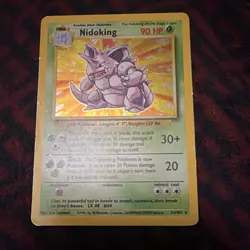Pokemon TCG Nidoking 11/102 Base Set Holo Rare Vintage Card Wizards Ken Sugimori - Image 1