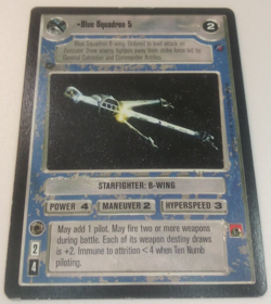 Star Wars CCG Blue Squadron 5 MP Decipher 2000 Card - Image 1