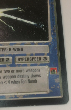 Star Wars CCG Blue Squadron 5 MP Decipher 2000 Card - Image 3