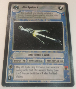Star Wars CCG Blue Squadron 5 MP Decipher 2000 Card - Image 5