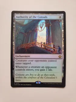 MTG Magic FOIL Authority of the Consuls #137 Foundations FDN NM - Image 1