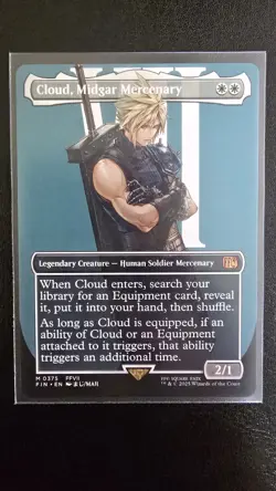 MTG Cloud, Midgar Mercenary Final Fantasy Rare Bordeeless 0375 - Image 1