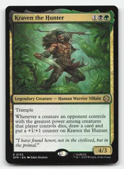 Kraven the Hunter 133 Rare Marvel's Spider-Man Magic: The Gathering Near Mint - Image 1