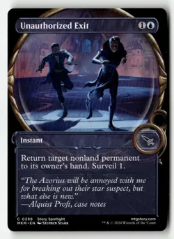 Unauthorized Exit (Showcase) 298 Murders at Karlov Manor Magic: The Gathering NM - Image 1