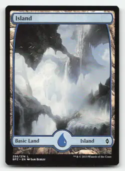 Island (256) - Full Art 256 Land Battle for Zendikar Magic: The Gathering NM - Image 1