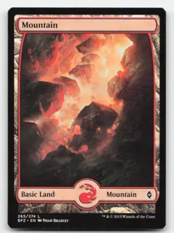 Mountain (265) - Full Art 265 Land Battle for Zendikar Magic: The Gathering NM - Image 1