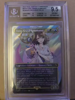 Yuna, Grand Summoner (Borderless Surge Foil) Final Fantasy MTG #0216 - BGS 9.5 - Image 1