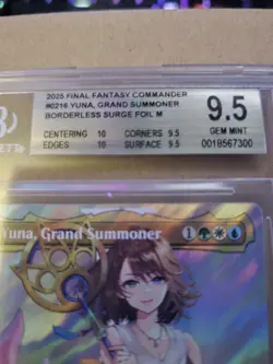 Yuna, Grand Summoner (Borderless Surge Foil) Final Fantasy MTG #0216 - BGS 9.5 - Image 2