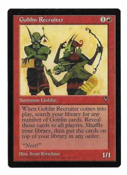 MTG Goblin Recruiter X1 Visions Rare - Image 3