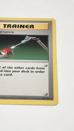 Pokemon WOTC Trainer Maintenance 1st Edition Shadowless 83/102 - Image 4