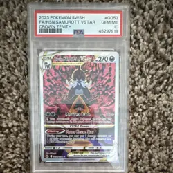 Pokemon Hisuian Samurott VSTAR GG52/GG70 Crown Zenith Holo Eng PSA 10 - Image 1