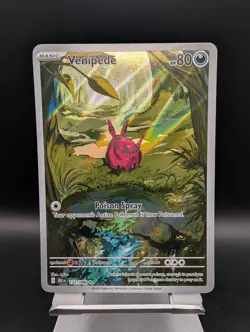 Venipede 132/086 Holo IR Black Bolt Pokemon NM - Tracked Shipping - Image 1