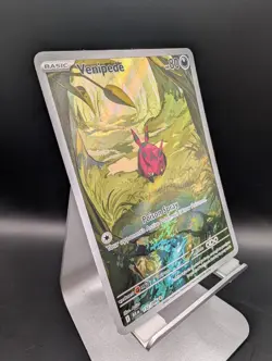 Venipede 132/086 Holo IR Black Bolt Pokemon NM - Tracked Shipping - Image 3