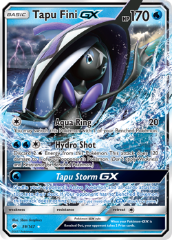 NM TAPU FINI GX 39/147 BURNING SHADOWS GX RARE - Image 3