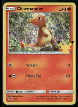 Pokemon - Charmander 9/25 Confetti Holo 2021 McDonald's Promos MP HOLO BLEED - Image 1