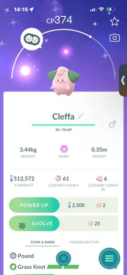 Pokemon Go (Stage 41) Shiny Cleffa ( 12 Shinys ) - Image 2