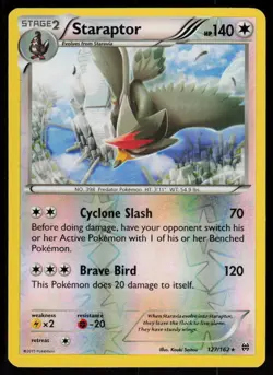 Staraptor 127/162 Rare BREAKthrough Pokemon Reverse Holo Lightly Played - Image 1