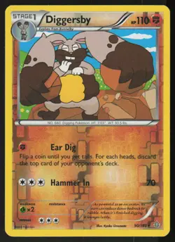 Diggersby 90/160 Rare Primal Clash Pokemon Reverse Holo Lightly Played - Image 1
