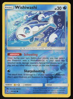 Wishiwashi 37/145 Common Guardians Rising Pokemon Reverse Holo Lightly Played - Image 1