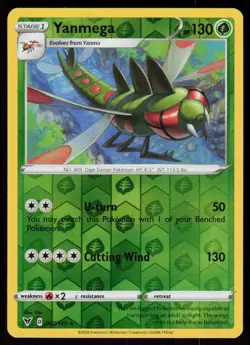 Yanmega 007/185 Rare Vivid Voltage Pokemon Reverse Holo Lightly Played - Image 1