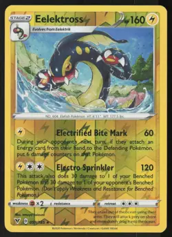 Eelektross 059/185 Rare Vivid Voltage Pokemon Reverse Holo Lightly Played - Image 1