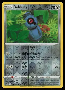 Beldum 116/185 Common Vivid Voltage Pokemon Reverse Holo Lightly Played - Image 1