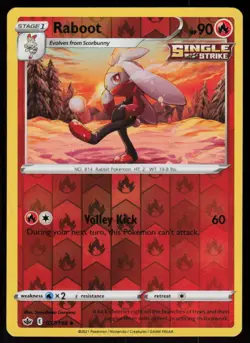 Raboot 027/198 Uncommon Chilling Reign Pokemon Reverse Holo Lightly Played - Image 1