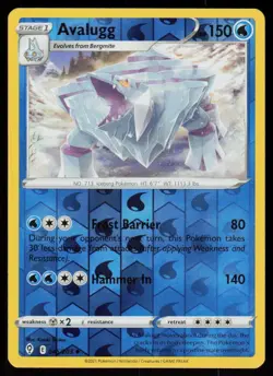 Avalugg 045/203 Uncommon Evolving Skies Pokemon Reverse Holo Lightly Played - Image 1