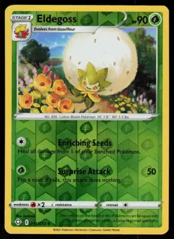 Eldegoss 015/072 Uncommon Shining Fates Pokemon Reverse Holo Lightly Played - Image 1