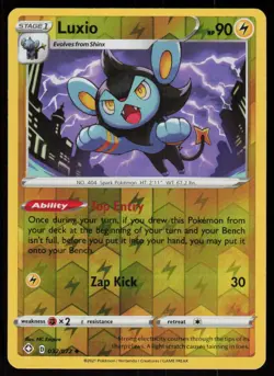 Luxio 032/072 Uncommon Shining Fates Pokemon Reverse Holo Lightly Played - Image 1