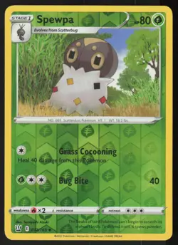 Spewpa 012/163 Uncommon Battle Styles Pokemon Reverse Holo Lightly Played - Image 1