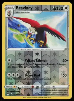 Braviary 137/203 Uncommon Evolving Skies Pokemon Reverse Holo Lightly Played - Image 1