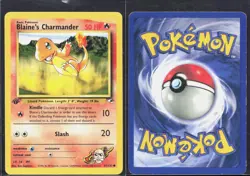 BLAINE'S CHARMANDER 61/132 C GYM HEROES POKEMON 1ST EDITION LP - Image 1